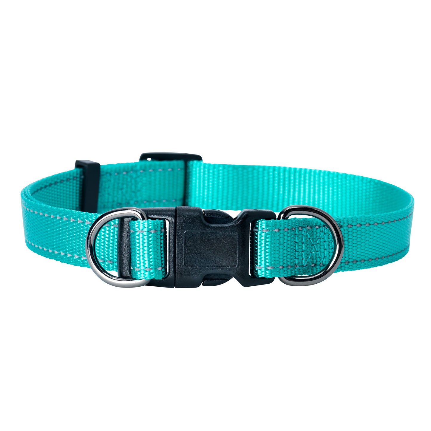 Nylonhalsband Iris Ställbart Turkos 10mmx22-35cm
