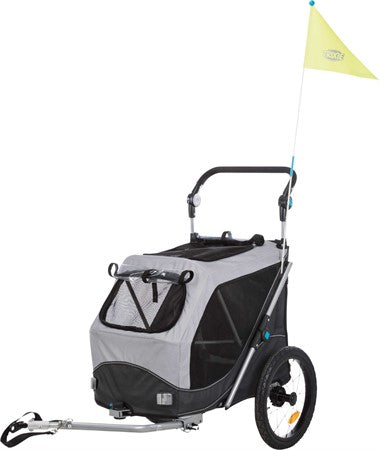 Cykelvagn, quick-fold, M: 63 95 90/132 cm, gr