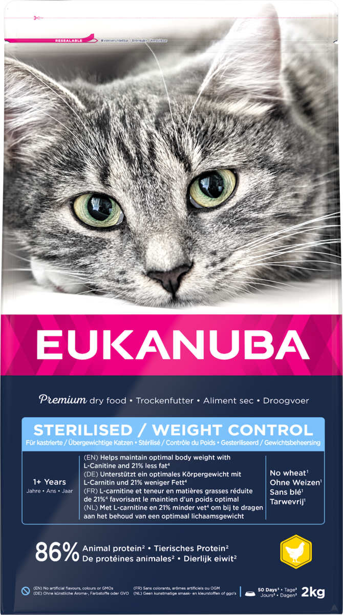 Euk Cat Sterilised/Weight Control 2kg