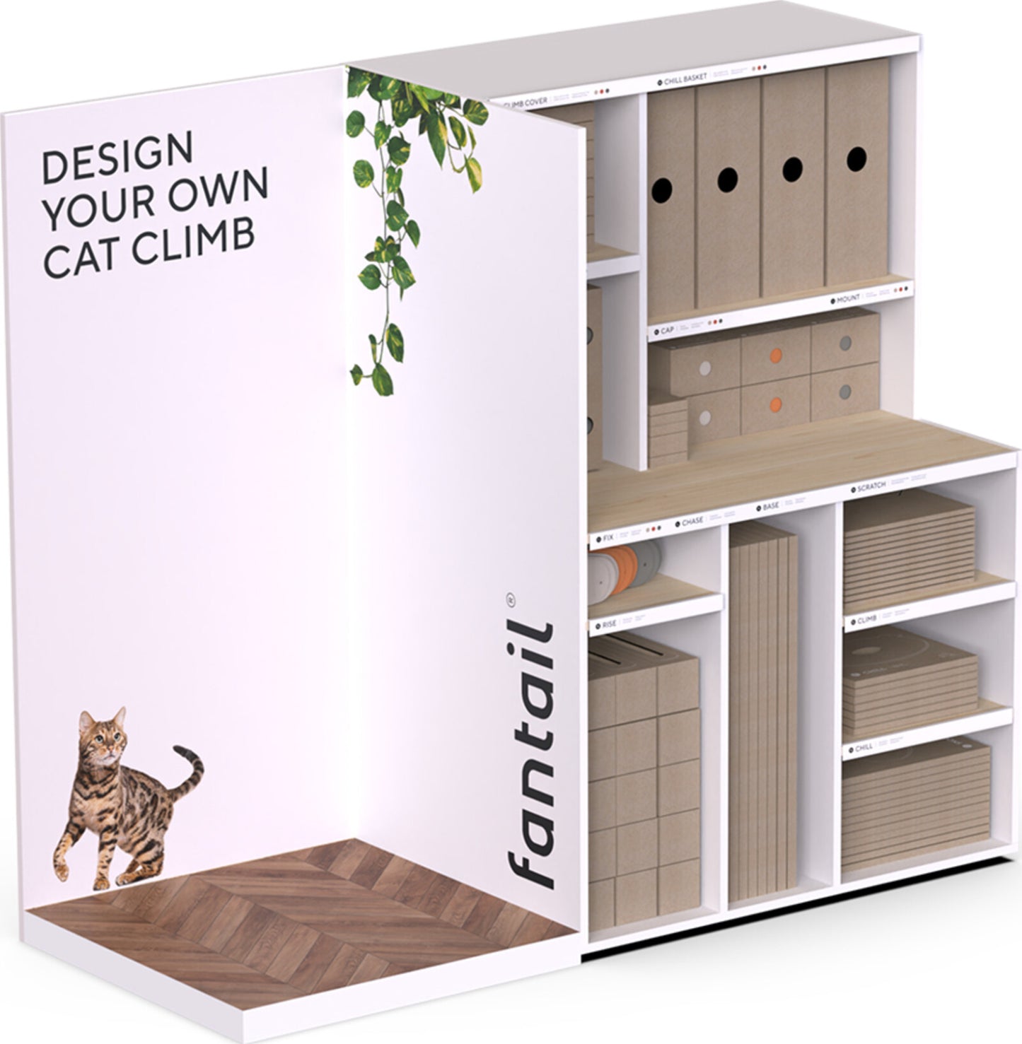 Fantail Cat Climber Furniture filled