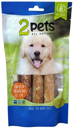 2pets Tuggrulle m kycklingfil 17cm 3-pack, 140gr
