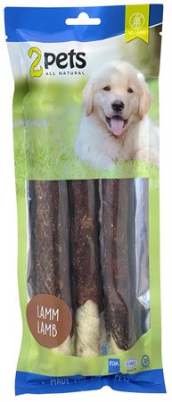 2pets Tuggrulle m lamm 28cm 3-pack, 250gr