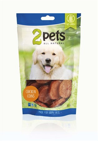 2pets Dogsnack Chicken Coins, 100gr