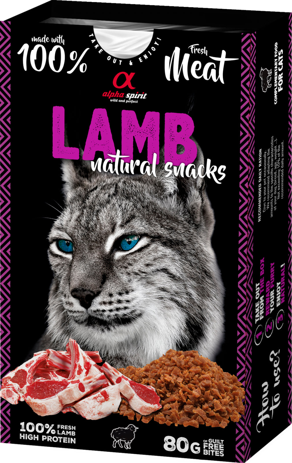 Alpha Spirit Cat Naturals Lamb godis (lamm)
