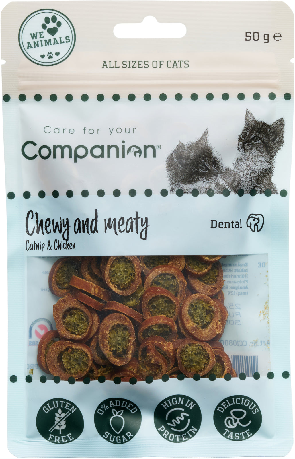Companion Cat chewy & meaty snack  med kyckling och kattmynta