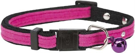 Katthalsband Plysh m 4 sm strass Bjllra Bl.frg