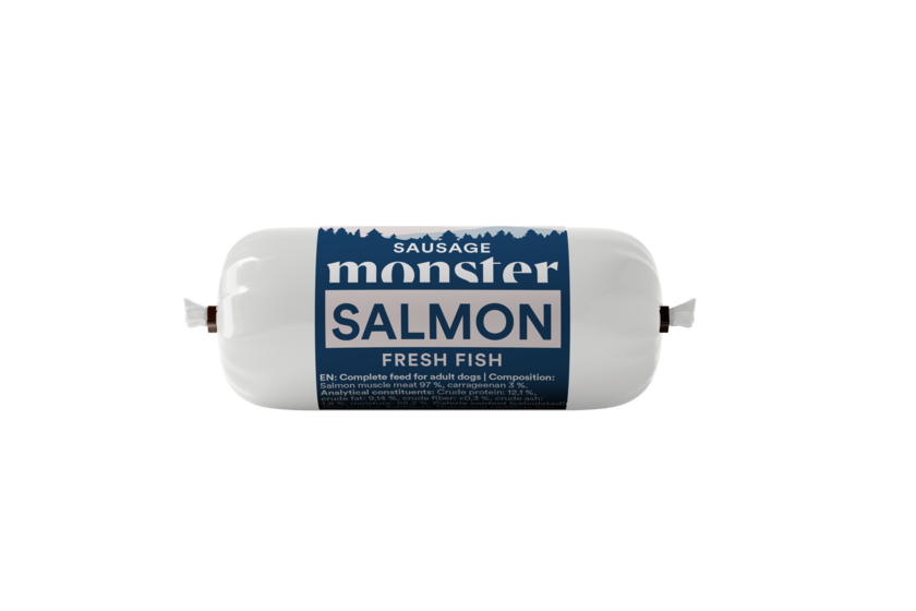 Monster Dog Sausage Salmon 80 g
