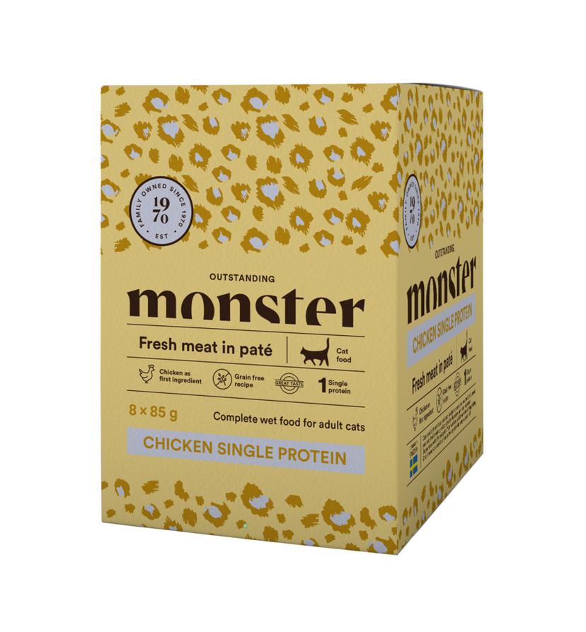 Monster Cat Pouches Chicken 85grx8