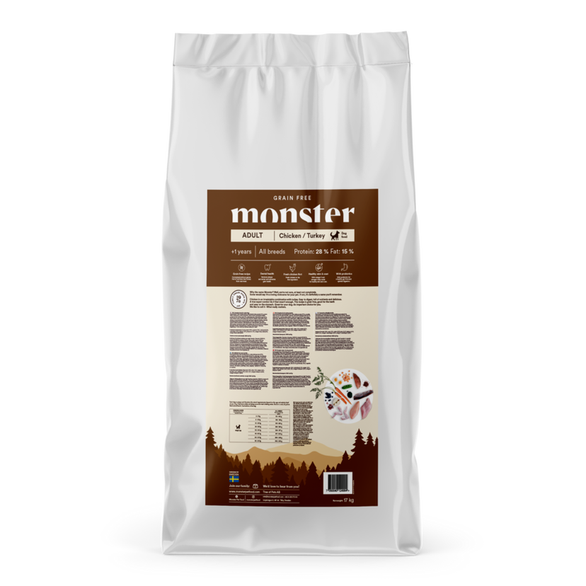 Monster Dog Adult GF Chicken/Turkey 17kg
