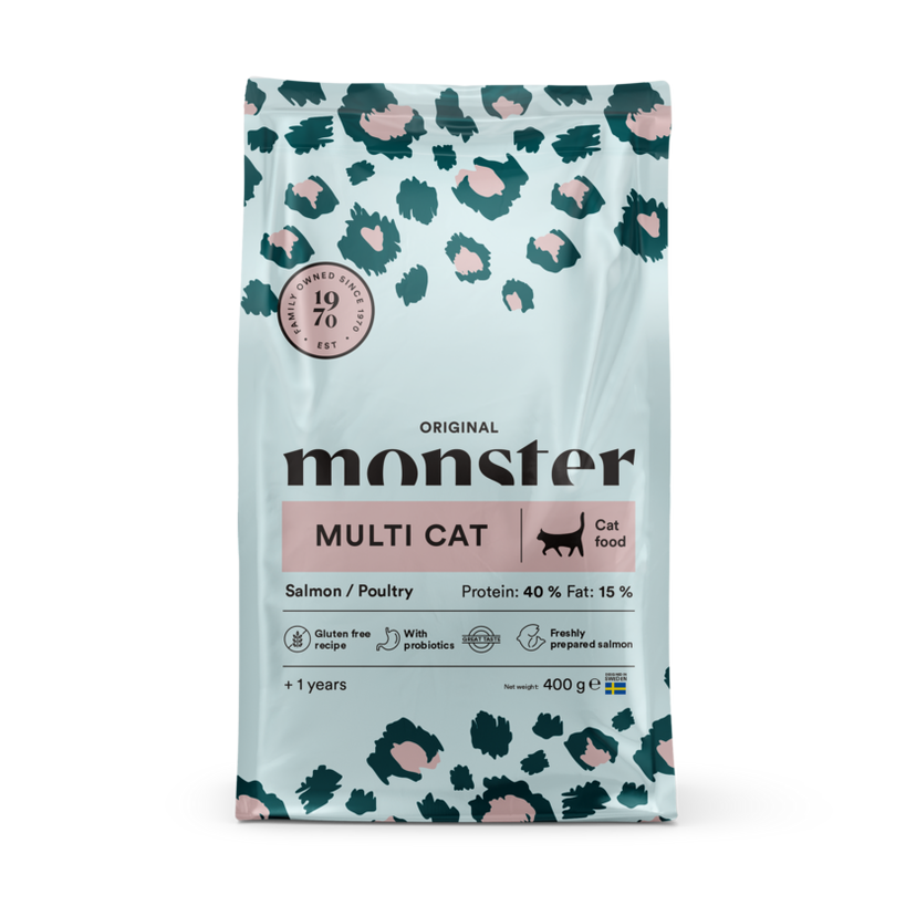 Monster Cat Original Multicat Salmon/Poultry 400gr