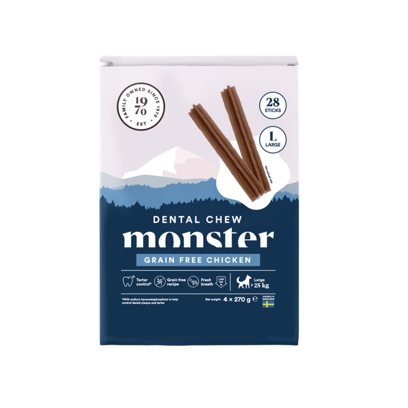 Monster Dental Chew GF Chicken L Month