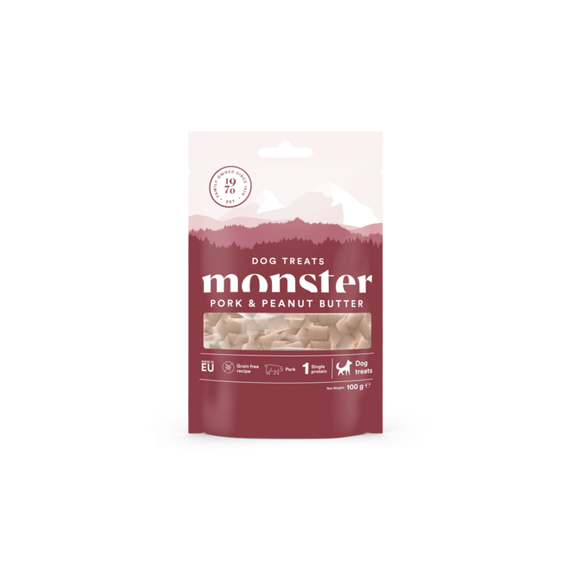 Monster Dog Treats Baked Pork/Peanut 100gr