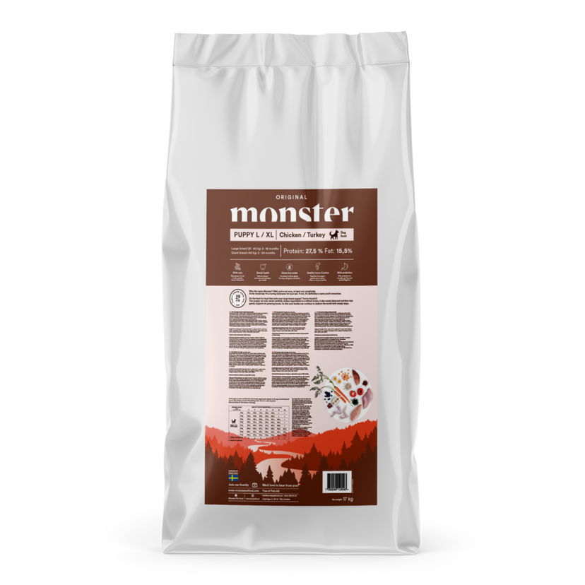 Monster Original Puppy L/XL Chicken/Turkey 17kg