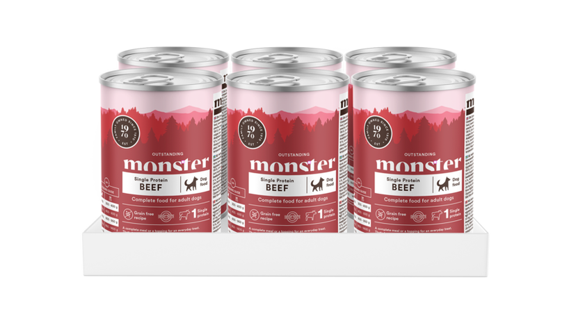Monster Dog Adult Single Beef Burk 400gr