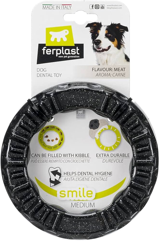 Hundleksak Smile Ring svart"70% rabatt dras av i kassan" (Kopia)