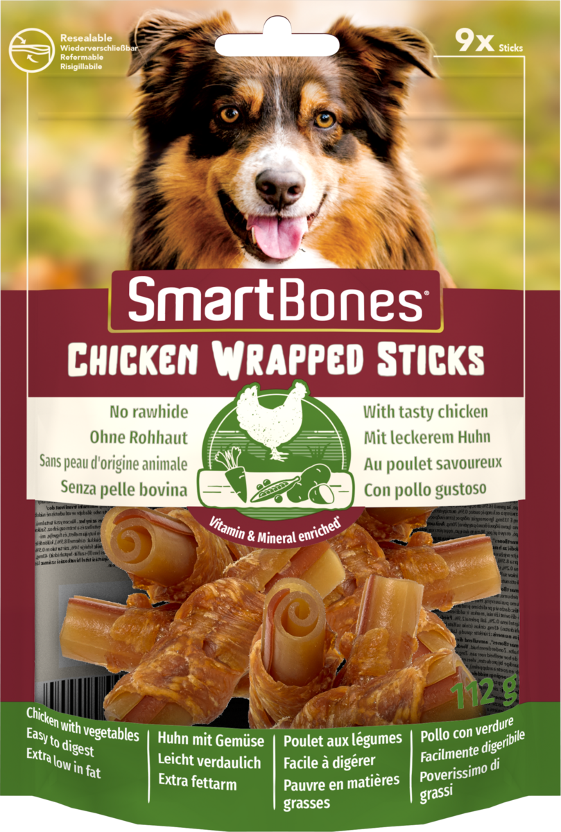 SmartBones Chicken Wrapped Mini Sticks 9 Pk