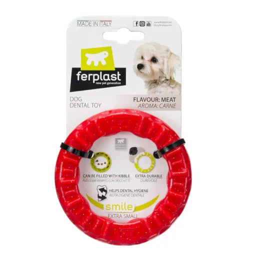 Hundleksak Smile Ring röd"70% rabatt dras av i kassan"