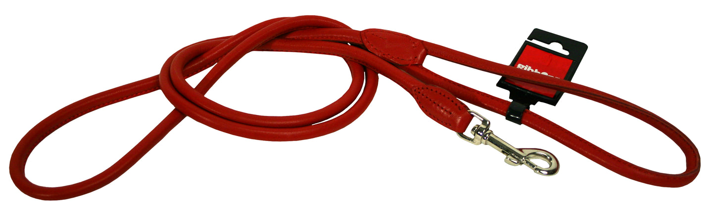 Läderkoppel runtsytt Rött 6mm/180cm