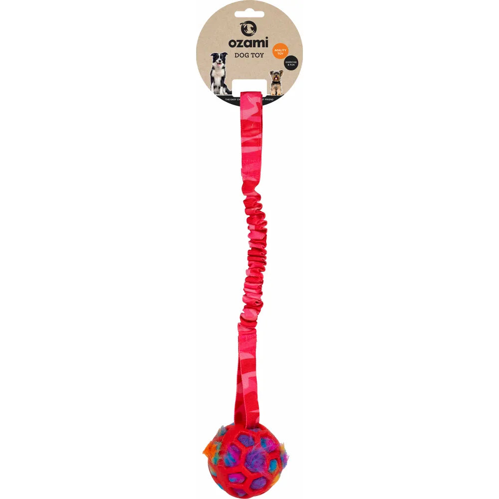 Ozami Play-n-tug Ball With Crinkle Pinkcammo 50cm