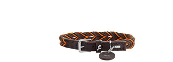 HUNTER Halsband Solid Education Cord mrkbrun/orange