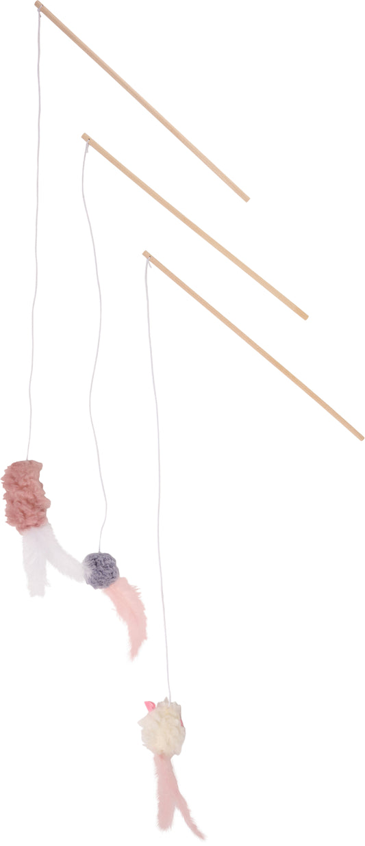 Companion Cat pinne  med plyschleksak och kattmynta - assorterade