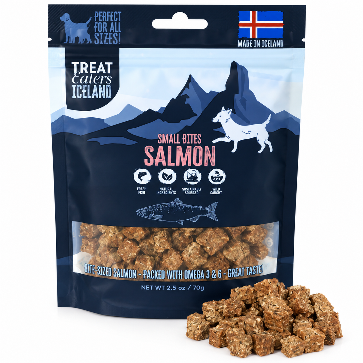 Hundgodis Iceland Salmon Small Bites 70gr