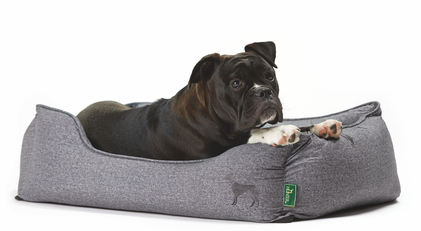Charlie-And-Friends-Hundprodukter-Hundbädd-Grå-Front