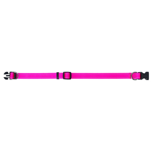 Nylonhalsband Iris Ställbart Rosa 10mmx22-35cm