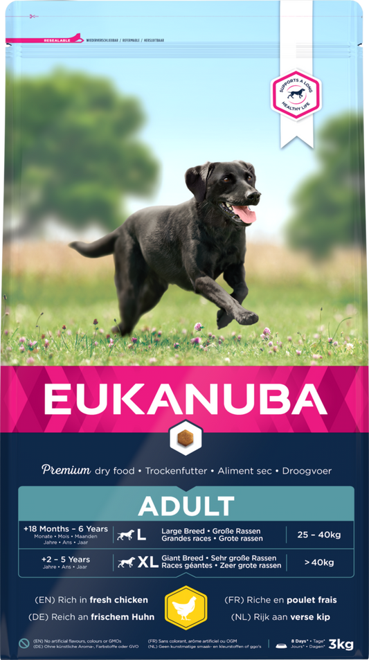 EUK Adult Large Breed Chicken 3kg