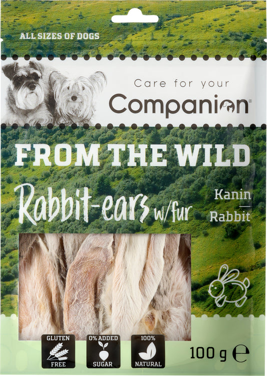 Companion rabbit-ears w/fur, kaninron m/ pls