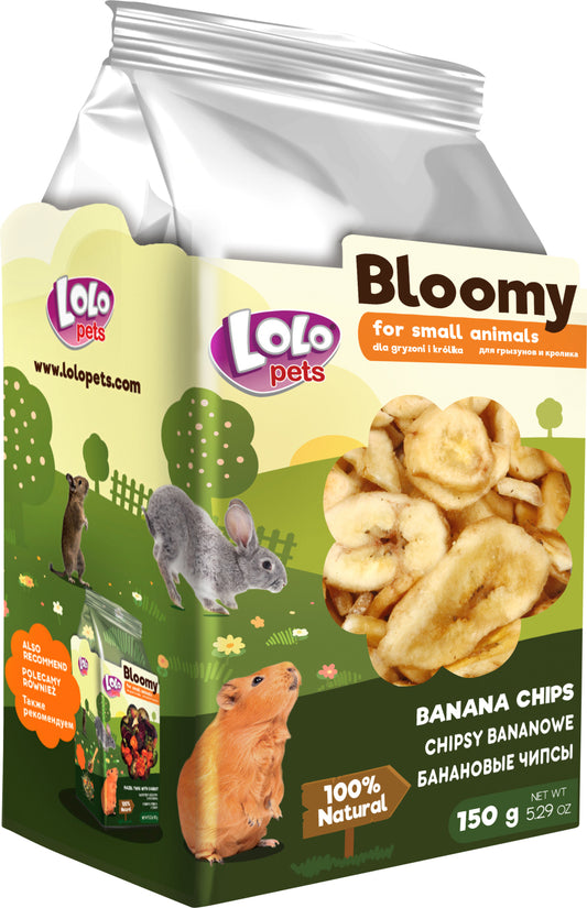 Bloomy Banana Chips fr gnagare och kaniner