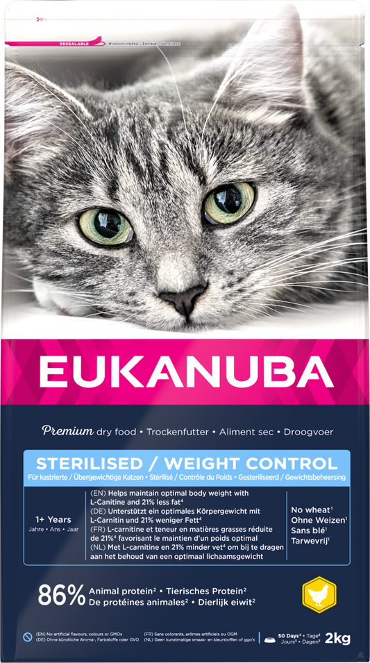 Euk Cat Sterilised/Weight Control 2kg