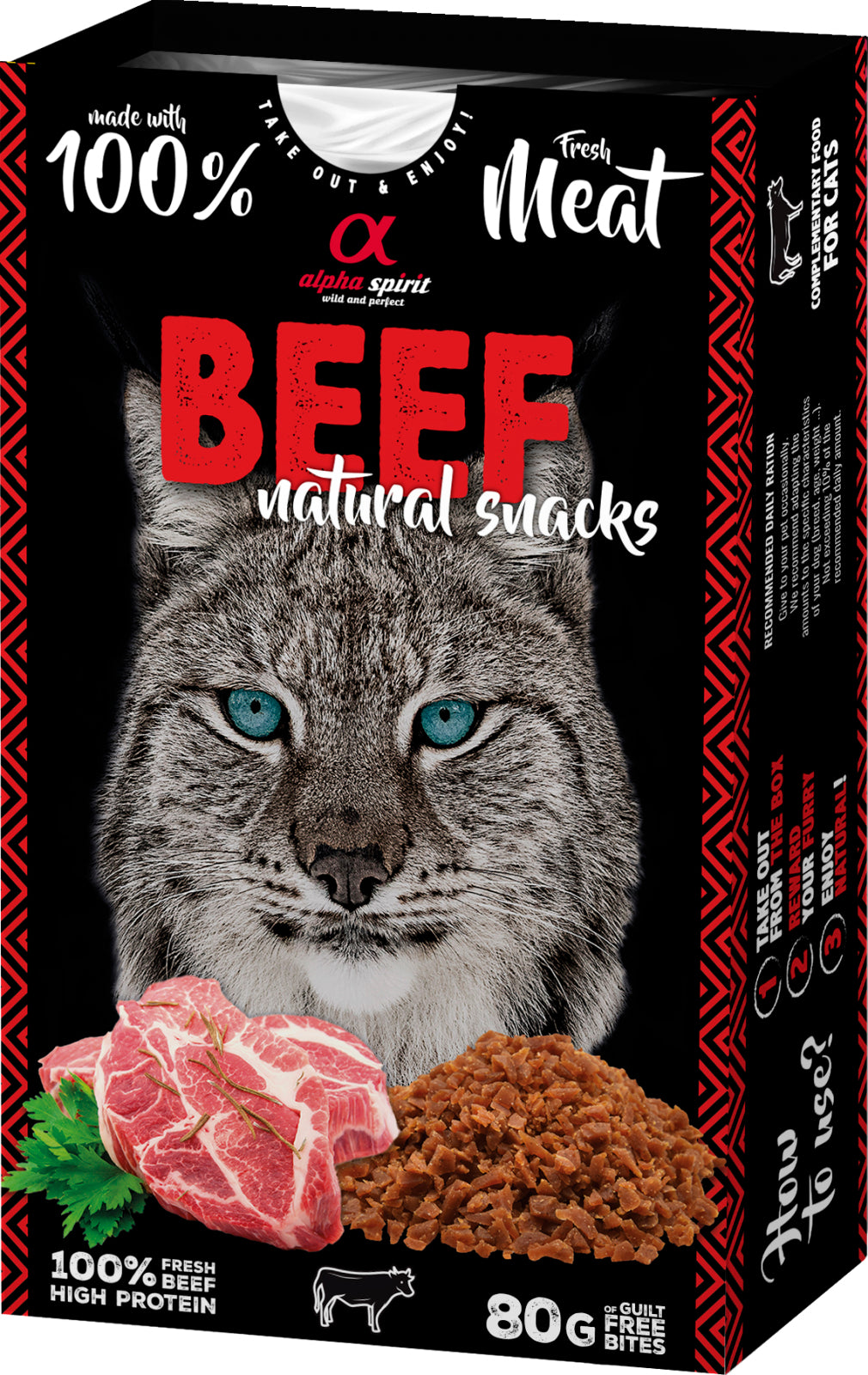 Alpha Spirit Cat Naturals Beef godis (ntktt)
