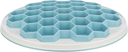 Slow Feed Fodermatta "Bivax", plast/TRP/TPE,  30 cm, gr/bl