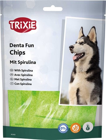 Denta Fun Tuggchips med Spirulina Alger, 100gr