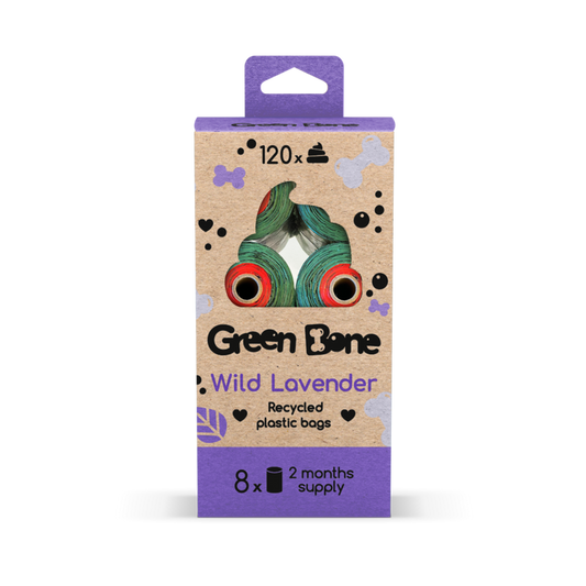 Bajspsar Green Bone Lavendel 8-pack