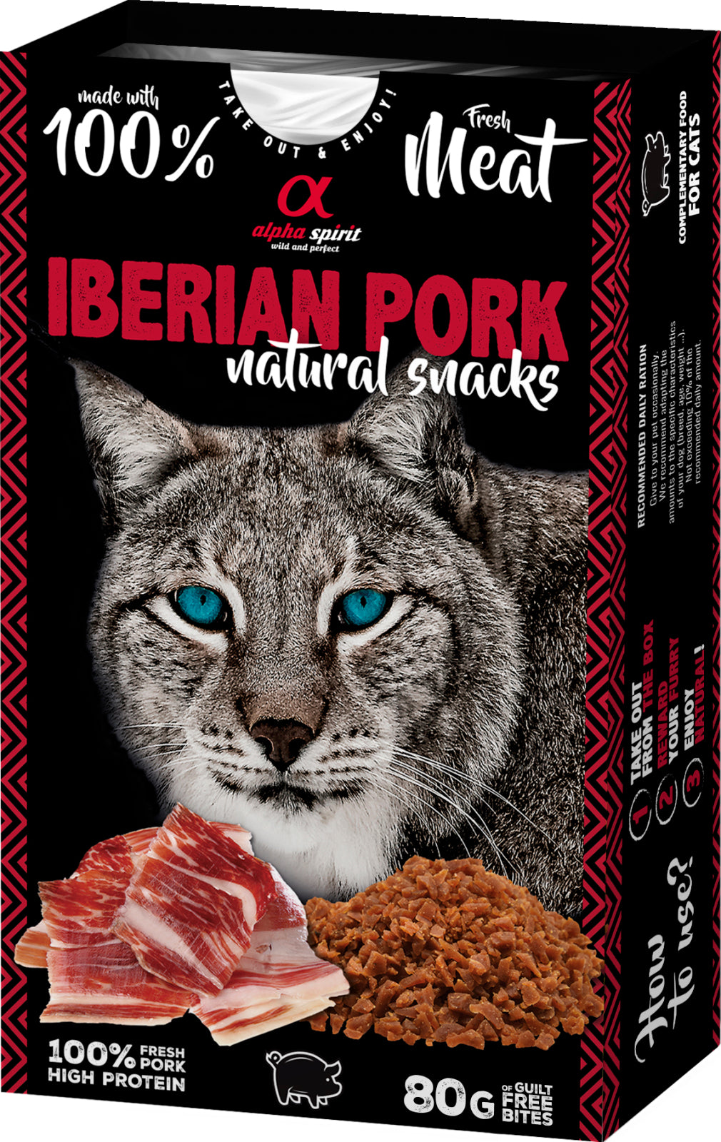 Alpha Spirit Cat Naturals  Iberian pork godis (skinka)