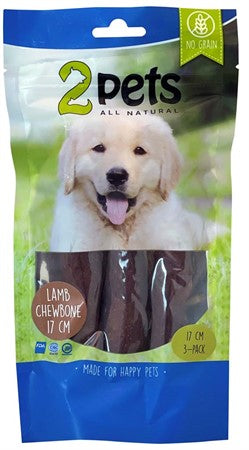 2pets Tuggrulle m lamm 17cm 3-pack, 140gr