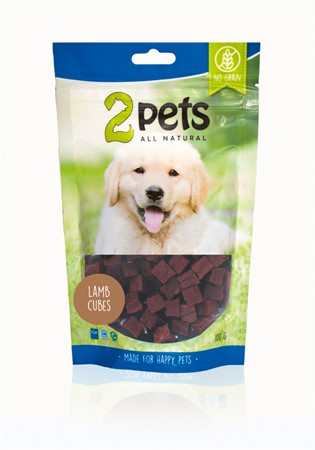 2pets Dogsnack Lamb Cubes, 100gr