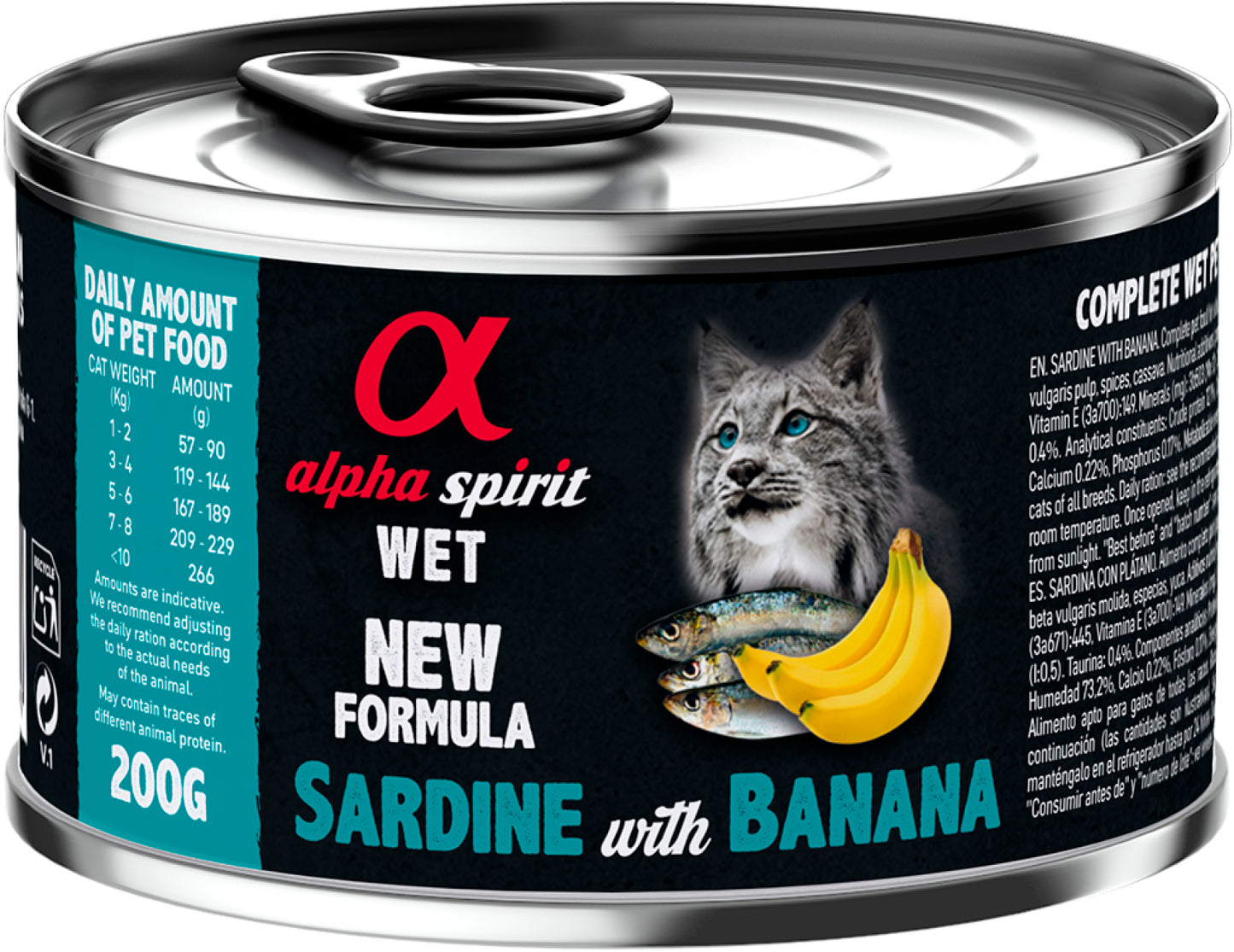 AlphaSpirit Cat Sardine with banana (sardiner med banan)