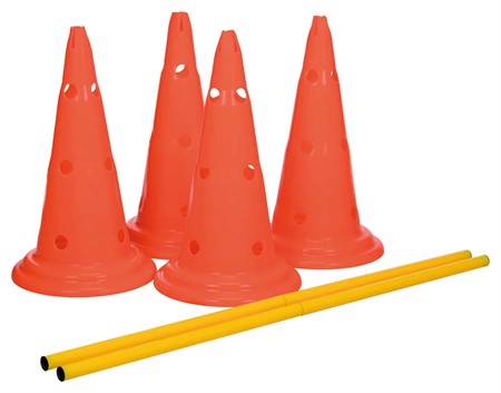 DogActivity Hinderset 2 Hinder, 30 x 50cm, 100cm, orange & gul