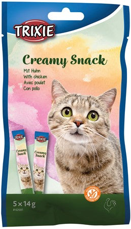 Creamy Snacks till katt. Med kyckling, 5  14gr