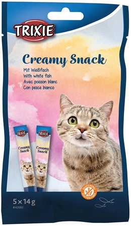 Creamy Snacks till katt. Med vitfisk, 5  14gr