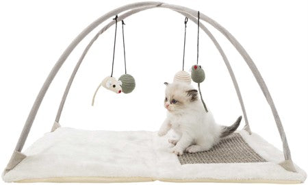 Junior klsmatta med leksaker, 60  33  42 cm, gr/ljusgr