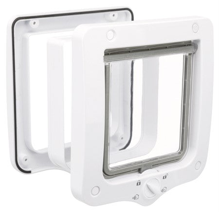 Kattdrr 4-vgs, med tunnel,20  22 cm, vit