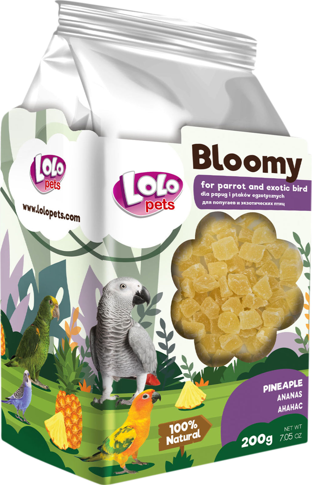 Bloomy Pineapple fr papegojor och exotiska fglar