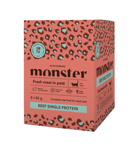Monster Cat Pouches Beef 85grx8