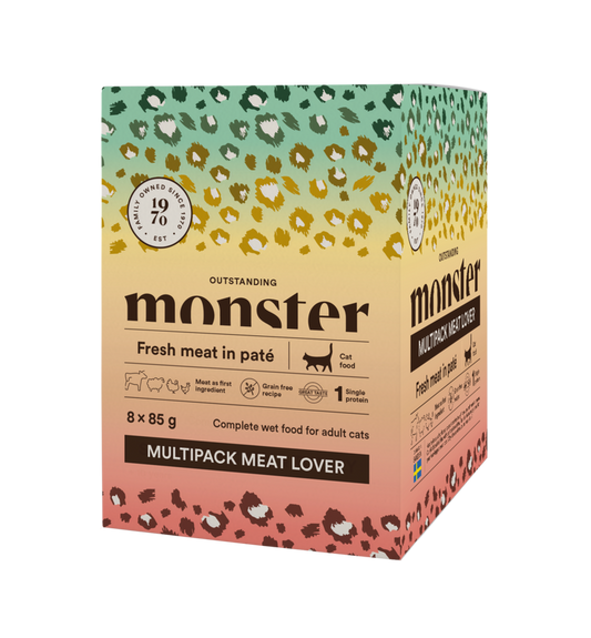 Monster Cat Pouches Multipack Meat Lover 85grx8