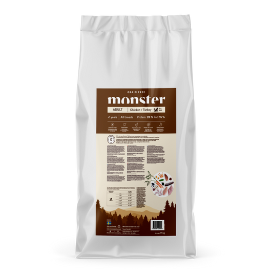 Monster Dog Adult GF Chicken/Turkey 17kg