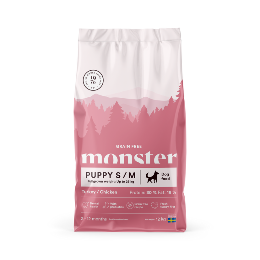 Monster Puppy S/M GF Turkey/Chicken 12kg